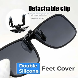 Yongst Sunglasses Clip On Glasses Polarized Clip On Sunglasses for Women And Men, UV 400 Protection Anti-Glare Flip-Up Shades Ideal for Driving, Fishing & Outdoor Activities Trendy & Lightweight 1PCS