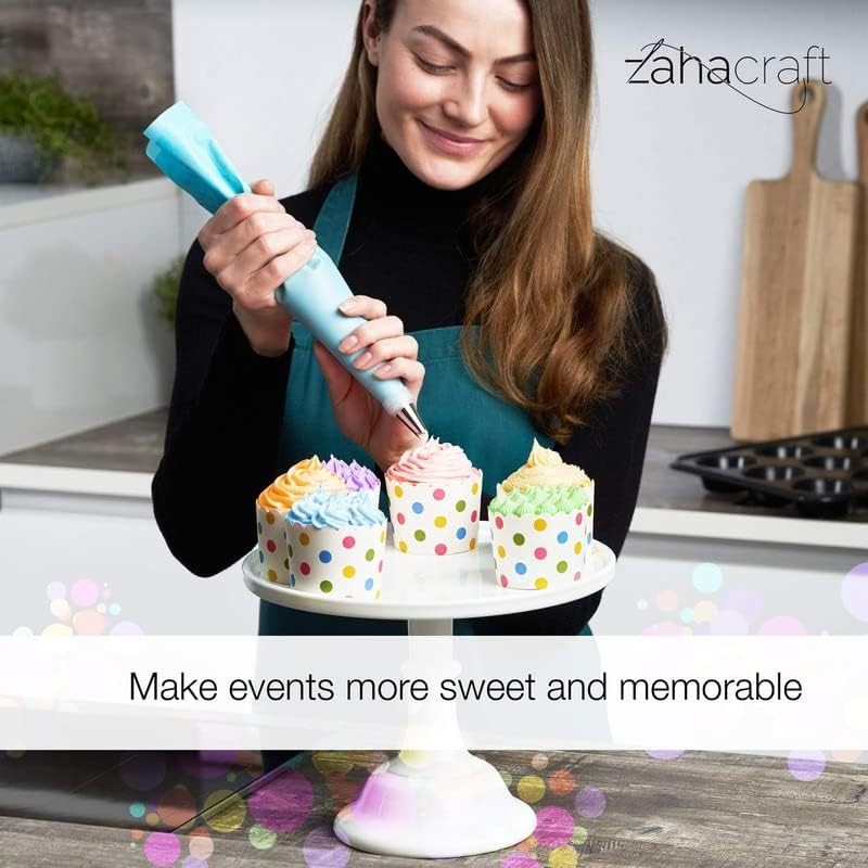 Piping Bags and Nozzles Set of 9 Pcs with Converter,