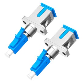 Yuragim Pack of 2 Fibre Optic Adapter, SC/APC Female to LC/APC Male Singlemode, Lc/APC to Sc/APC, LC to SC Adapter for Durable & Fast Fibre Optic Coupling, 0.2 dB Low Loss (SC/APC-LC/APC)