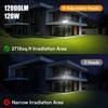Onforu 120W 12000LM Dusk to Dawn Outdoor Lighting,5 Heads Flood