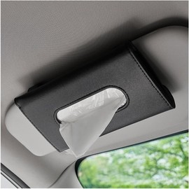 Ohleats - Soporte para pañuelos de coche, soporte para servilletas de piel para asiento trasero automático, dispensador para la mayoría de vehículos, accesorios universales para interiores de coche,