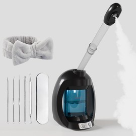 Vaporizador Facial Nano Iónico Para Limpieza Facial Profunda, Vaporizador Para Esteticistas, Vaporizador Facial Profesional Para Spa Facial En Casa. (Negro)