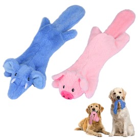 SHOKUTO Dog Toys, Interactive Dog Toys for Boredom, No Stuffing Squeaky Dog Toys, Durable Dog Chew Toys for Teeth Cleaning, Christmas Dog Toys Gifts for Puppy Small Medium Large Dogs