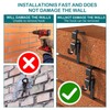 6Pcs Stainless Steel Brick Hooks, No Drill, No Nail Holes,
