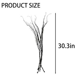 5 Pack Fake Branches Curly Willow Decorative Stems Brown