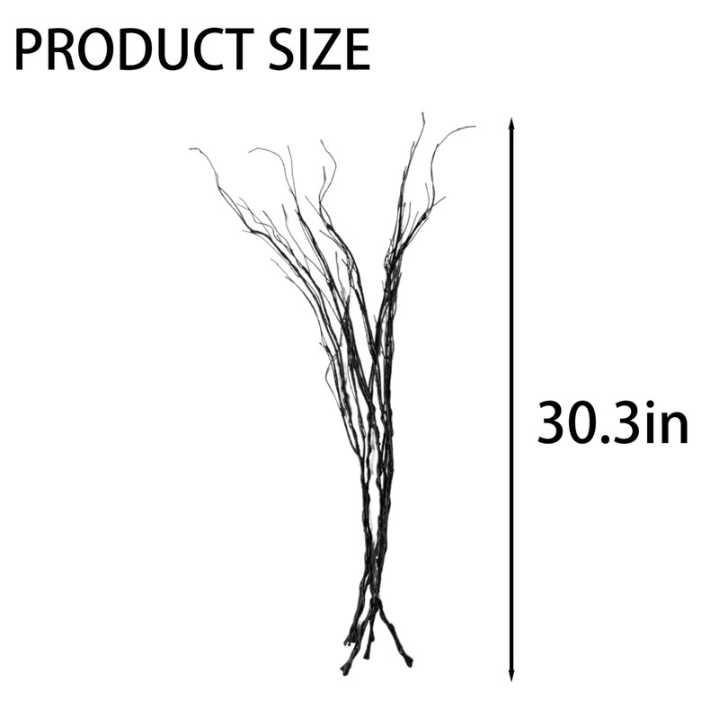 5 Pack Fake Branches Curly Willow Decorative Stems Brown