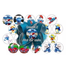 HHTDesigns Bottle Cap Images (25mm) 1" ~ Precut Smurfs inspired - Lot of 80 images 1"