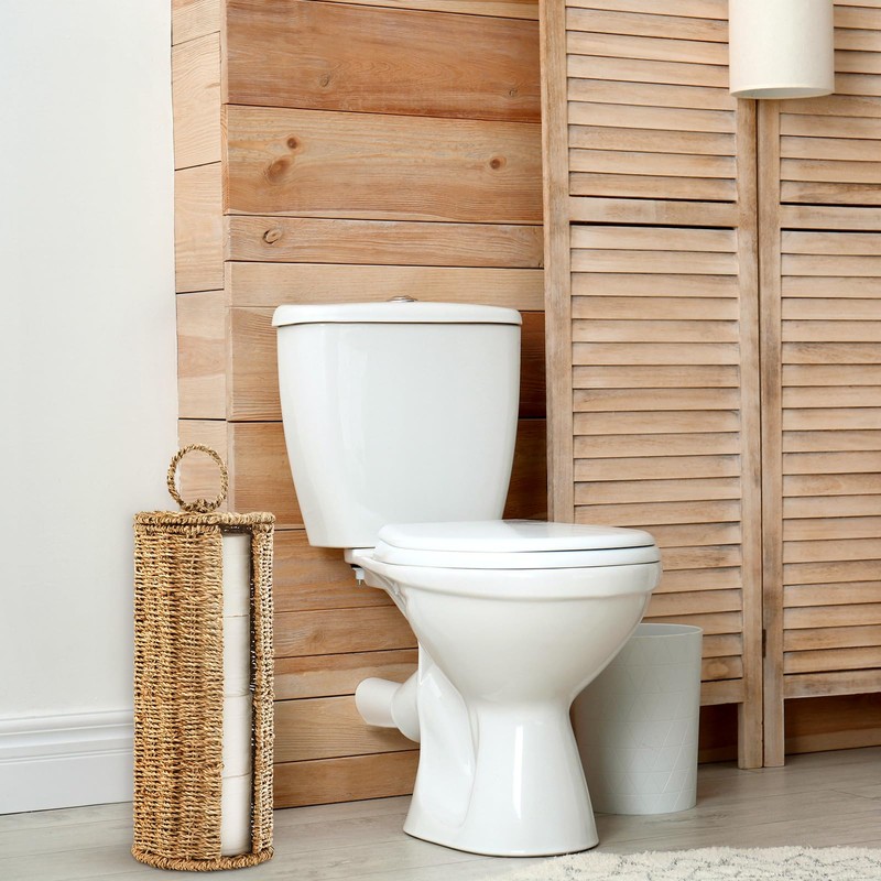 Geiserailie 4 Mega Rolls Extra Seagrass Toilet Paper Storage, Wicker