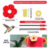 Tyqour Tyqour 26pcs Hummingbird Feeders Replacement Flowers, Hummingbird Feeder Replacement