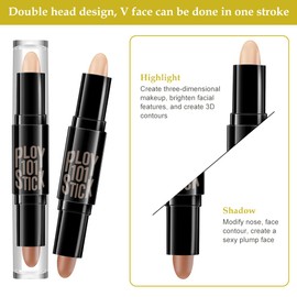 Contouring Stick, Contouring Pen, Concealer, Contour, Concealer Contour, Contour Pen Highlighter, Contouring and Highlighter in One for Long-Lasting Contours, 03 Natural Colour