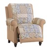 Collections Etc Tonal Floral Patchwork Scalloped Edge Furniture Cover