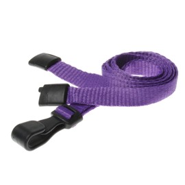 Customcard ltd 10 x Purple Neck Lanyard For ID Badges with Safety Breakaway Clip
