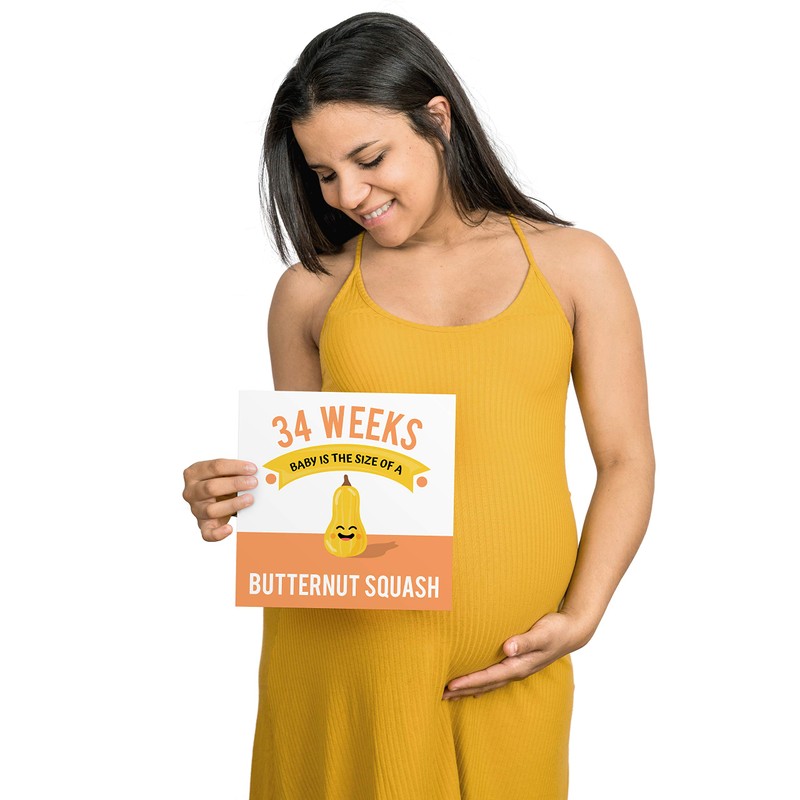 Maternity Weekly Milestone Photo Props / 9" x 9" Modern