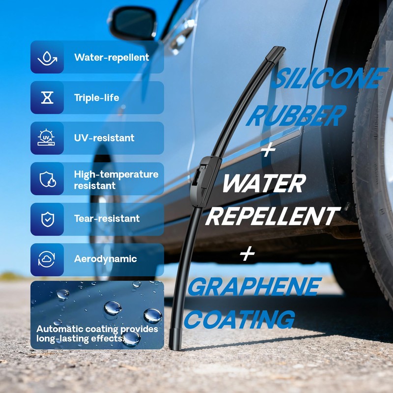 5 PLUS® Silicone Wiper Blades 22 inch wiper blades 2