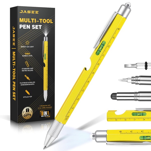 Jasee Gifts for Men, 9 in 1 Multitool Pen Set,