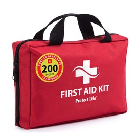 Protect Life Business First Aid Kit, Emergency First Aid Kit for Office Setting, Medical Kit Supplies, First Aid Kits for Businesses, School & Commercial Use - 200 Pieces