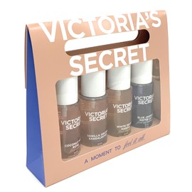 Victoria's Secret Best Of Hair & Body Mist, Set Include: Coconut Milk Rose, Vanilla Orchid Sandalwood, White Peach Mango, Blue Jasmine Water Lily 2.5 fl oz each