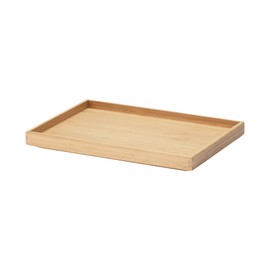 MUJI 12047285 Overlapping Bamboo Rectangular Box, Storage Supplies, Lid, Half, Width 10.2 x Depth 7.3 x Height 1.0 inches (26 x 18.5 x 2.5 cm)