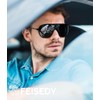 FEISEDY Polarized Sunglasses For Men Women Ultra Lightweight Metal Frame