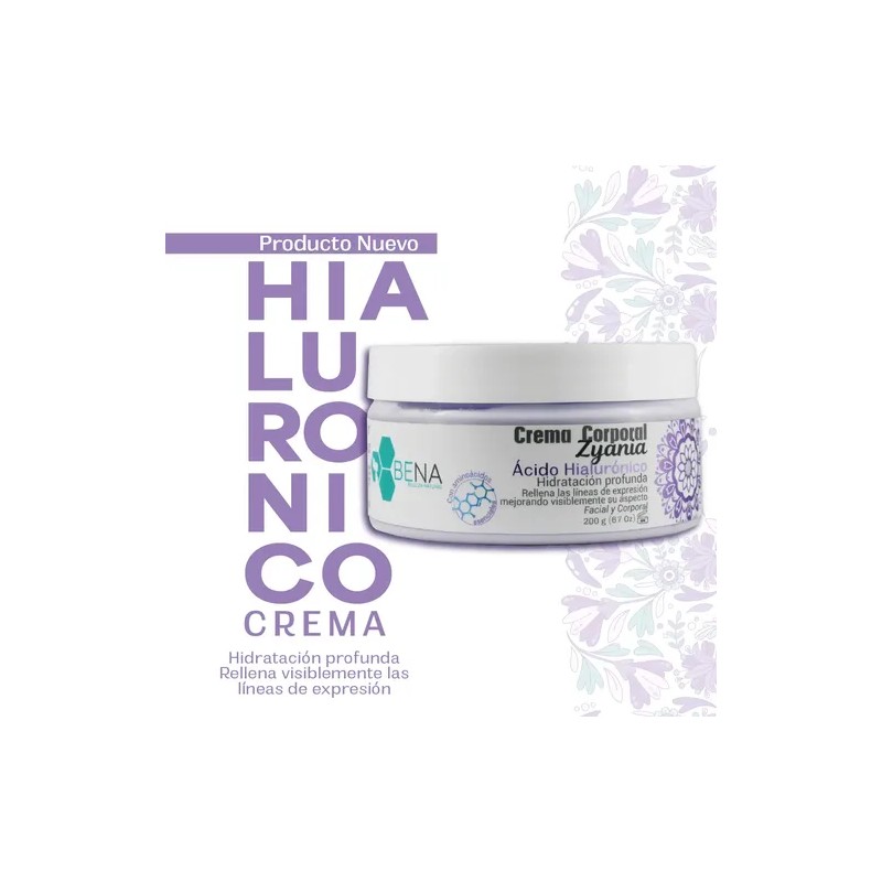 Crema Corporal Facial Y Corporal Ácido Hialurónico, Bena