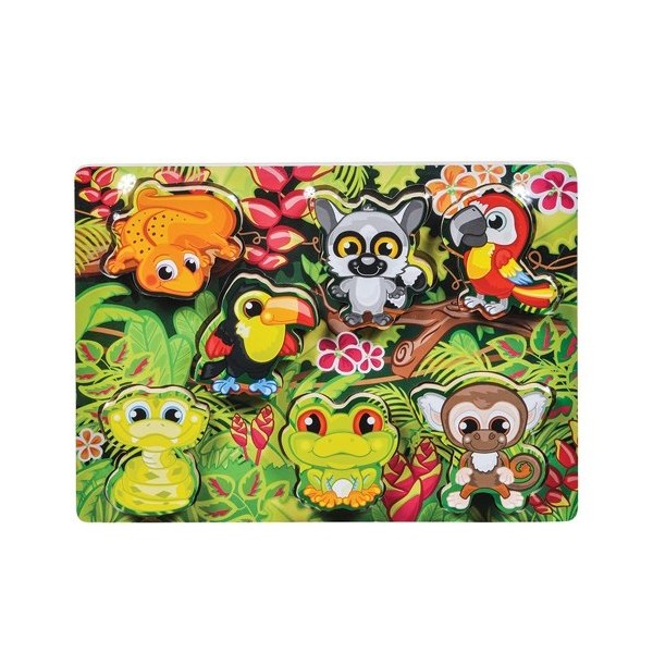DollarItemDirect 7 pcs Chunky Rainforest Puzzle, Case of 12