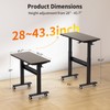 WALKINGDESK Pneumatic Standing Desk with Wheels, Whole Piece Board Rolling
