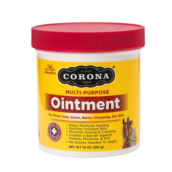 Corona Ointment for Horses | Lanolin-Based Formula Helps Sooth Irritation | 14 Ounces