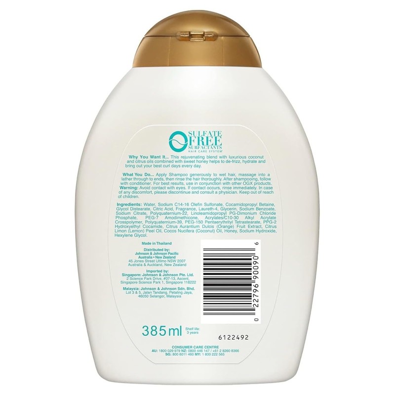 Ogx Shampoo Coconut Curls 13 Ounce (384ml) (3 Pack)