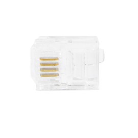 Modular Plug Connector, 50 Pieces, 6 Poles, 2 Core/4 Plug