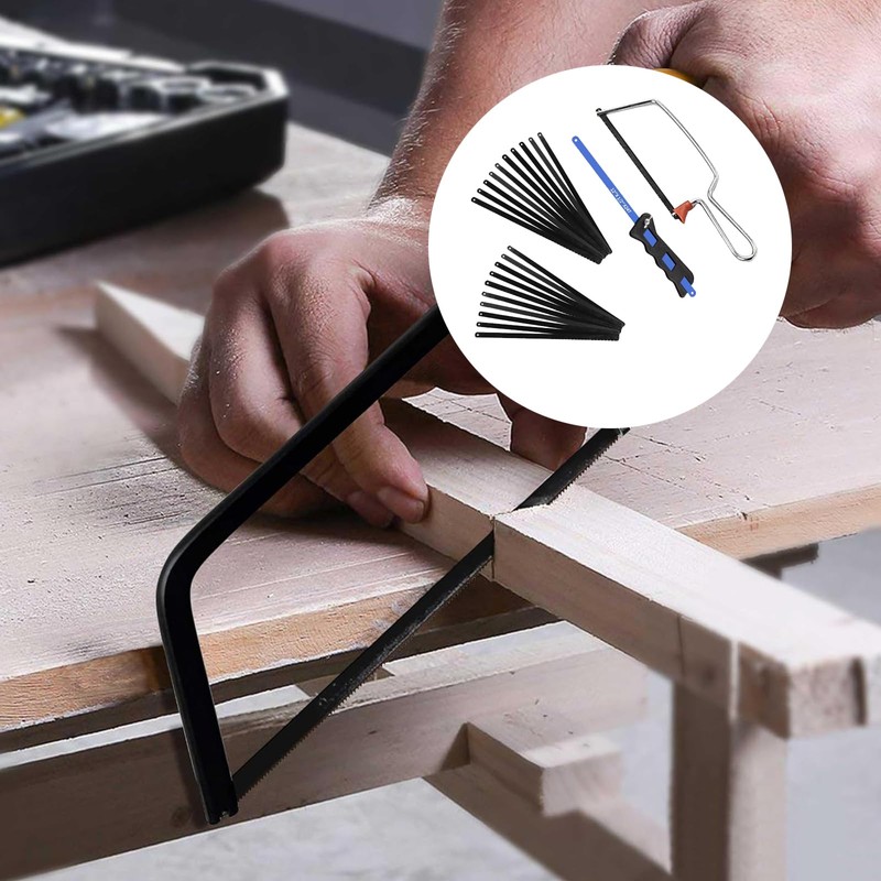 2 Pcs Junior Hacksaw and 24 Pcs Hacksaw Blades, Unique