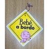 Genérico Monsterprint Señalamiento Letrero Bebé a Bordo, 19x19 cm. Impresión