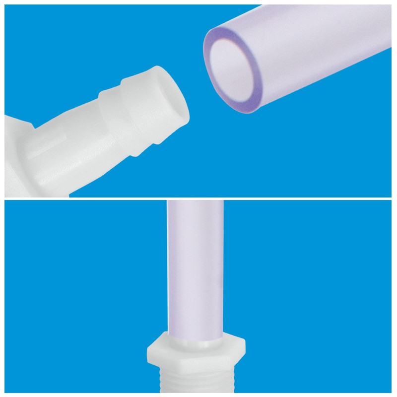 PATIKIL 6 Pack Plastic Hose Barb Reducer Fitting, 2/5" Barb