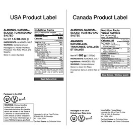 Food to Live Dry Roasted Natural Sliced Almonds with Himalayan Salt, 1.5 Pounds – Unblanched Nuts, Oven Toasted, Lighly Salted, No Oil Added, Perfect for Cooking, Baking and Snacking, Vegan, Kosher, Bulk