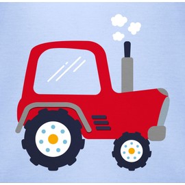 Shirtracer - Baby Bodysuit Boy Girl - Tractors - Children's Tractor, 1 baby blue