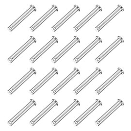 sourcing map 20Pcs M8 x 50mm Single Hole Clevis Pins, 304 Stainless Steel Flat Head Hitch Pins for Trailer Latch, Mechanics Repair, Furniture Installation, Industrial Equipment