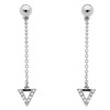 Traveller Ear Clip - Hanging - Crystal, Titanium, Crystal