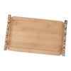 Bamboo Serving Tray with 2 Handle Eco Friendly Multipurpose Rectangular