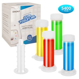 Toilet Gel Stamp, 5Pcs/60 Count Flower Fragrance Bathroom Deodorizer Bowl Cleaner Toilet Jerry