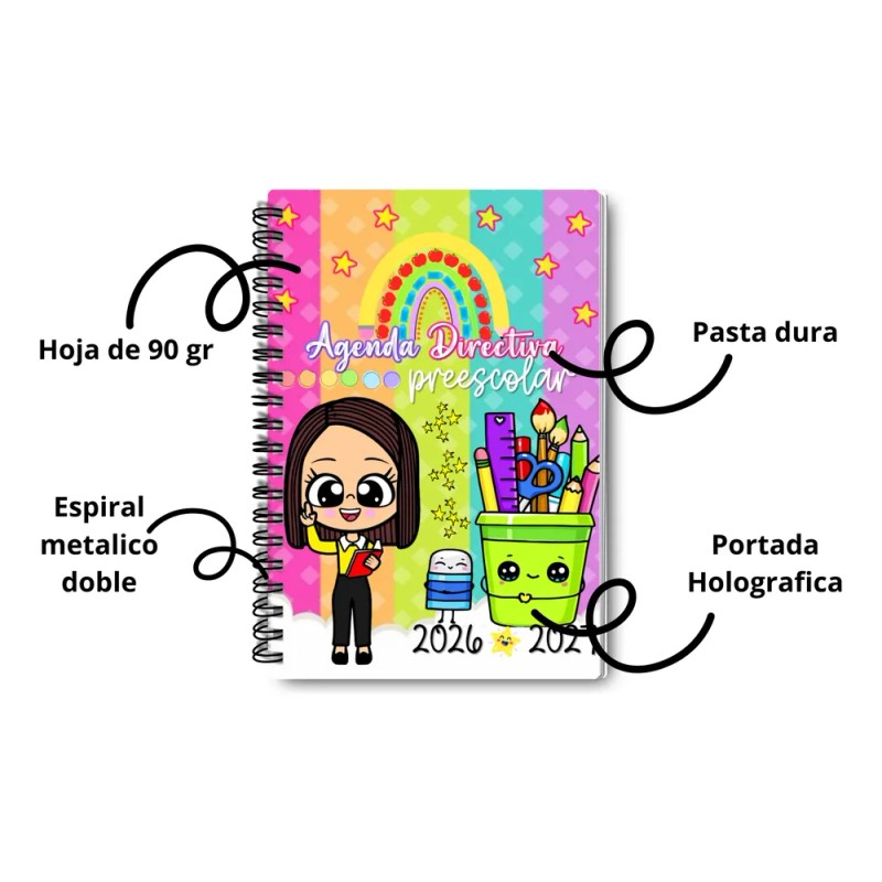 Agenda Escolar Docente Medio Oficio 90 Gr Mod-01