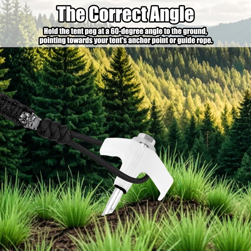 10Pcs Luminous Screw Tent Peg, 20.5cm Heavy Duty Threaded Tent