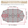 AONETOZ 12 Ribs Umbrella Canopy Replacement for 15ft Double-Sided Patio
