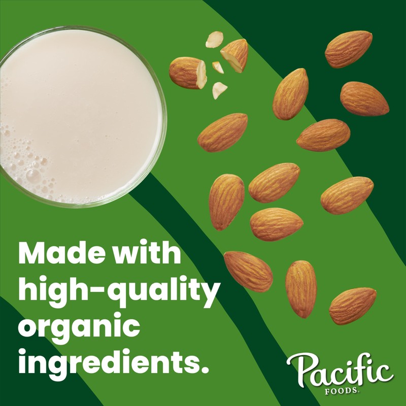 Pacific Foods Original Organic Almond Milk, Plant Based Milk, 32