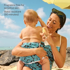 Baby Bum SPF 50 - Protector solar en aerosol mineral UVA/UVB para cara y cuerpo para piel sensible - Sin fragancia - Tamaño de viaje - 3 oz