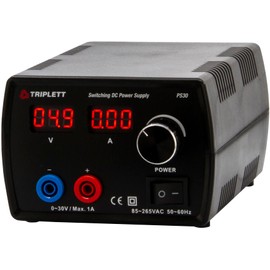 Triplett PS30 Low Power Switching 30V DC Power Supply, 0 to 30V/1A Output