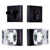 coolnews Crystal Glass Door Locks with Deadbolts, Entry Door Knob