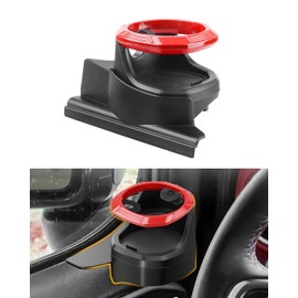 Cup Holder for Jeep Wrangler JK 2018-2024 Left Side Door Cup Holder,for Jeep JK Accessories (Driver Side, Red)