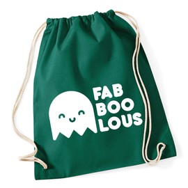 Hippowarehouse Fab-boo-lous Drawstring Cotton School Gym Bag 37cm x 46cm, 12 litres