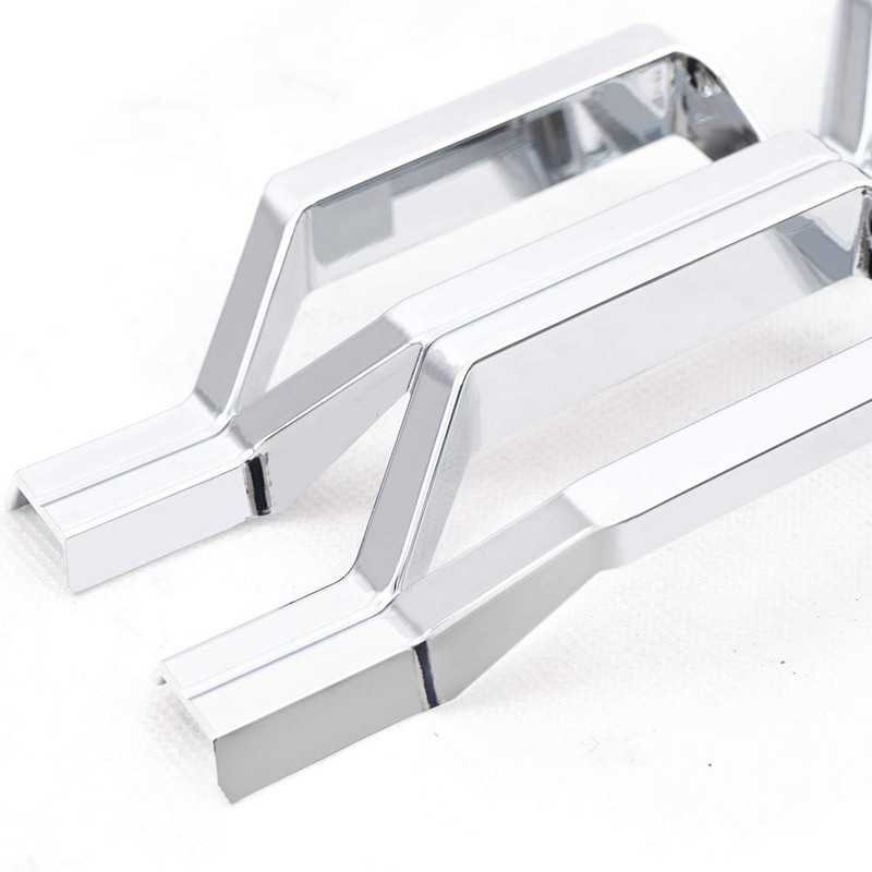 PIT66 1Pc Chrome Upper Bumper Grille Skin Guard Snap On