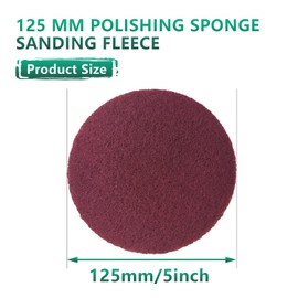 GZKTY Pack of 8 Sanding Sheets 125 mm Velcro, P150-180 Grit, Sanding Fleece for Random Orbital Sander, Sander, Polishing Machine