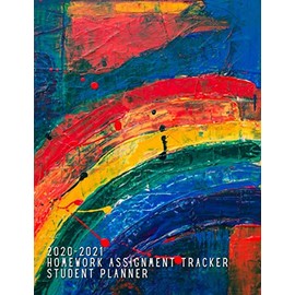 Rainbow 2020-2021 Homework Assignment Tracker Student Planner: Monthly & Weekly Planner, Large 8.5" x11", with Tracking